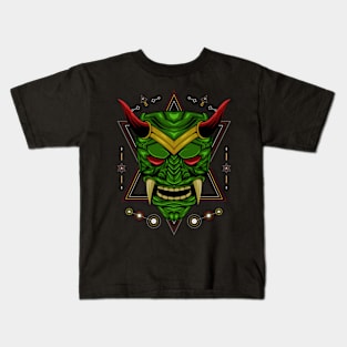 Devil face illustration. head of demon. Kids T-Shirt